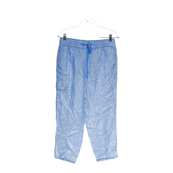 Talbots Other - Talbots Blue Linen Capri Pants SP
